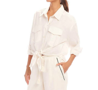 Karen Kane - Long Sleeve Tie-Front Top