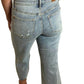 Judy Blue - Mid Rise Tummy Control Raw Hem Wide Crops