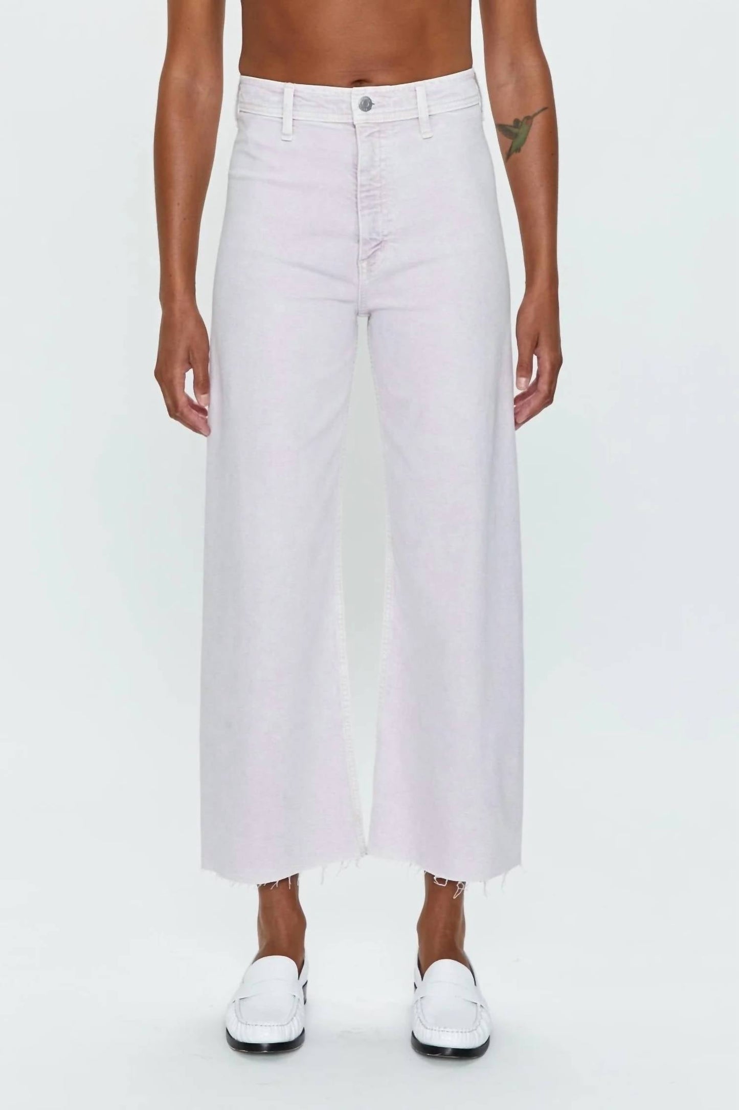 Pistola - Penny Crop High Rise Wide Leg Denim Pants