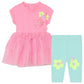 Billieblush - Baby Jersey Tulle Dress & Legging Set