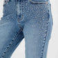 Judy Blue - High Waist Rhinestone Embellished Slim Denim Jeans