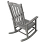 Wooden Oversized Porch Rocker Chair With Wide Seat and Tall Backrest