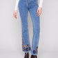 Charlie B - Colorfully Embroidered Flare Denim Pants