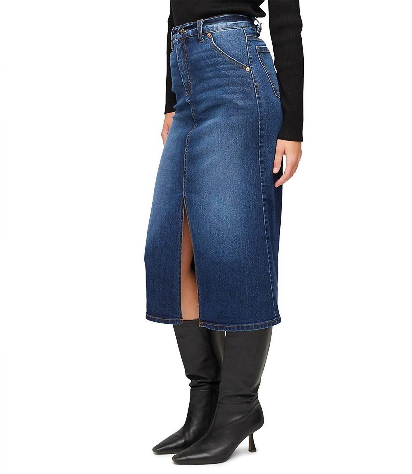 Karen Kane - Midi Jeans Skirt