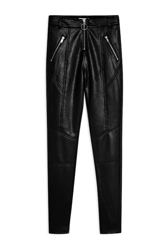 Topshop - Vegan Leather High Rise Biker Pants
