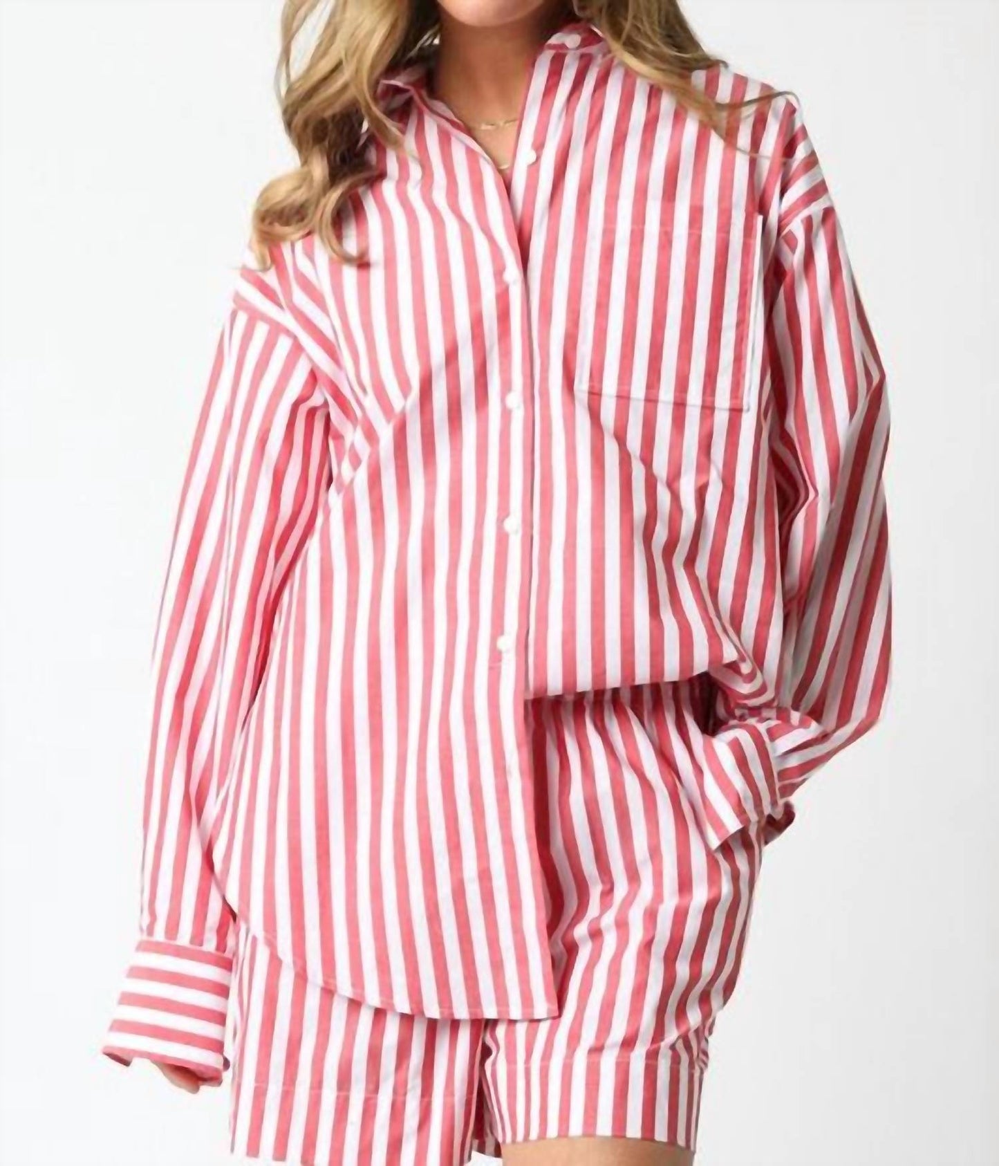 Americana - Striped Red Short Set