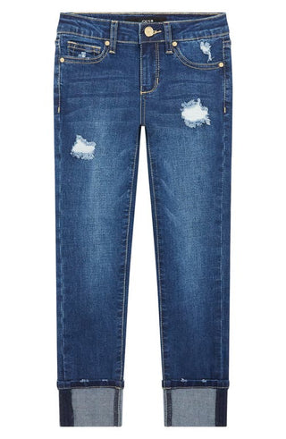 Joe's Kids' The Olivia Distressed Skinny Jeans in Faded Night, Size 14