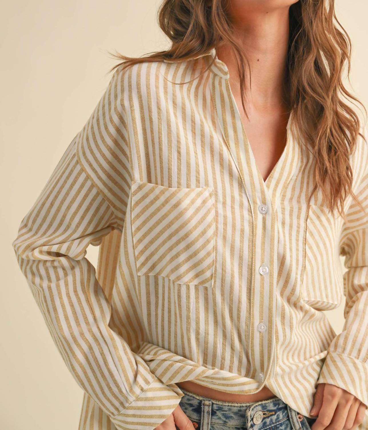 Miou Muse - Charlie Striped Button Down