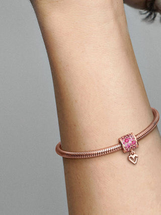 Pandora - Pavé Freehand Heart Barrel Charm