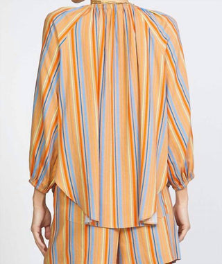 Current Air - Multi Stripe Round Neck Blouse