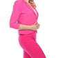 Joseph Ribkoff - Open Front Ruched 3/4 Sleeve Cropped Blazer