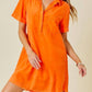 Day + Moon - Washed Denim Shirt Mini Dress