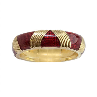 Hidalgo - Red Enamel Ring - Size 7