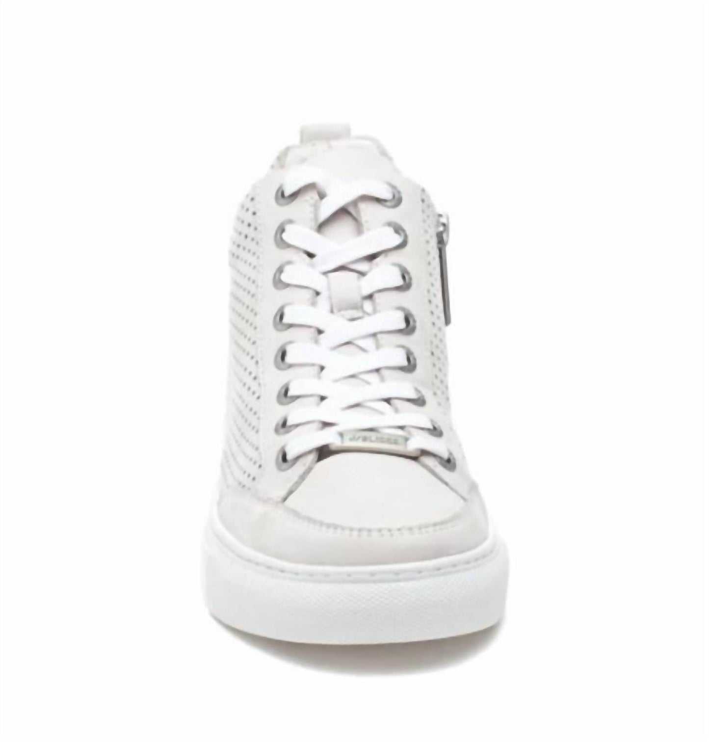 J/Slides - Ludlow Perforated Leather High Top Sneaker
