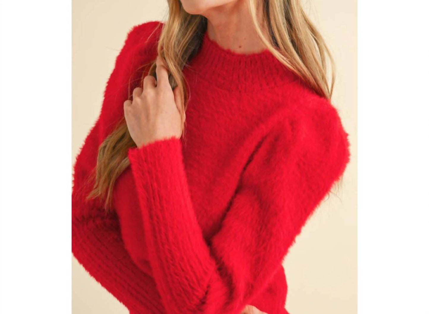 &Merci - Puff Sleeve Mohair Sweater