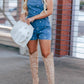 Blue Blush - Floral Embroidered Strapless Romper