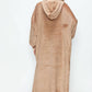 Double Take - Full Size Pocketed Hooded Midi Lounge Dress