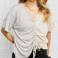 Amoli - Cinched Colorblock Knit Top