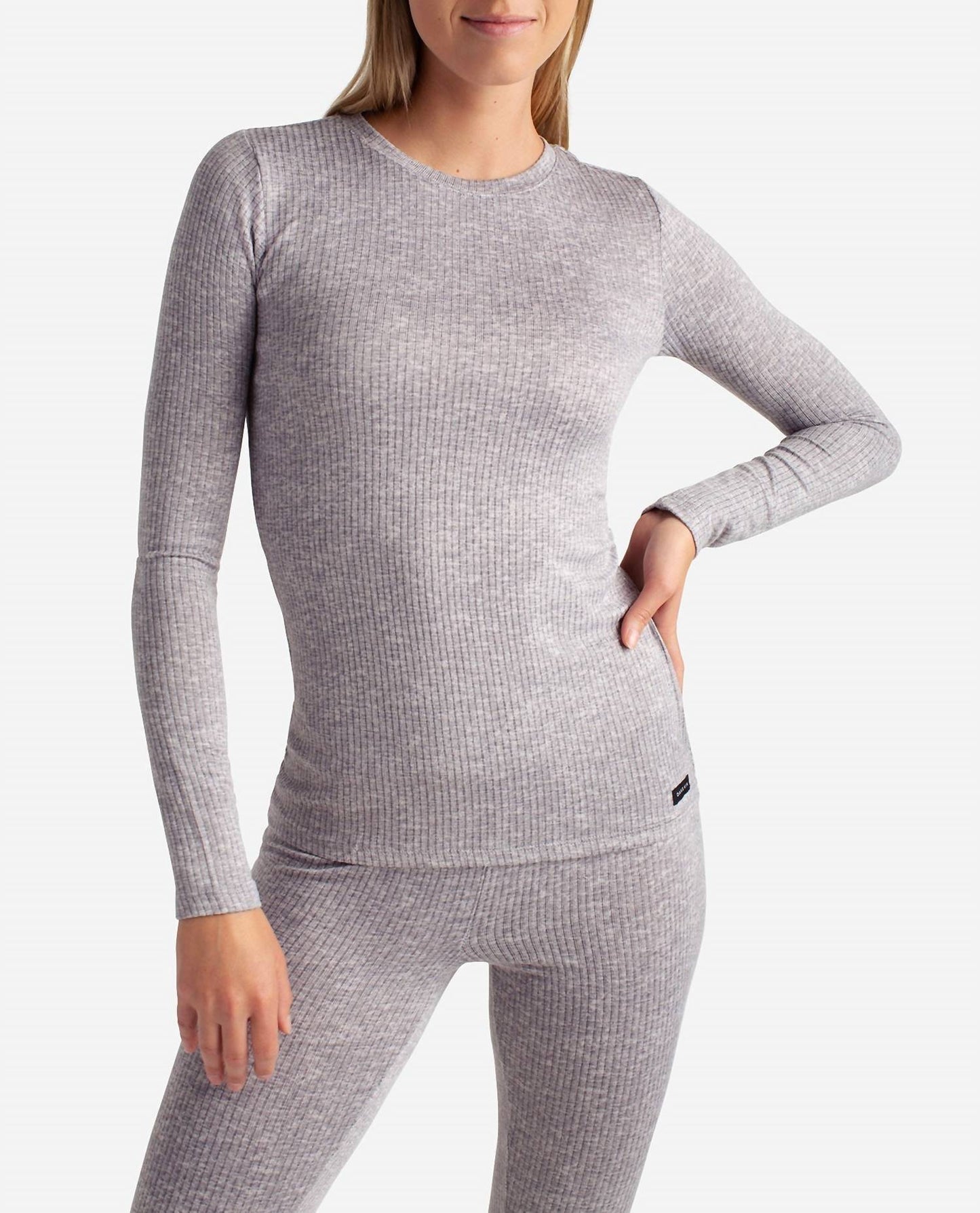 Danskin - Ribbed Hacci Crew Neck Layering Set With Leggings