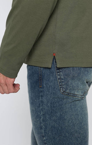 Jachs New York - Luxe Cotton Long Sleeve Polo Shirt