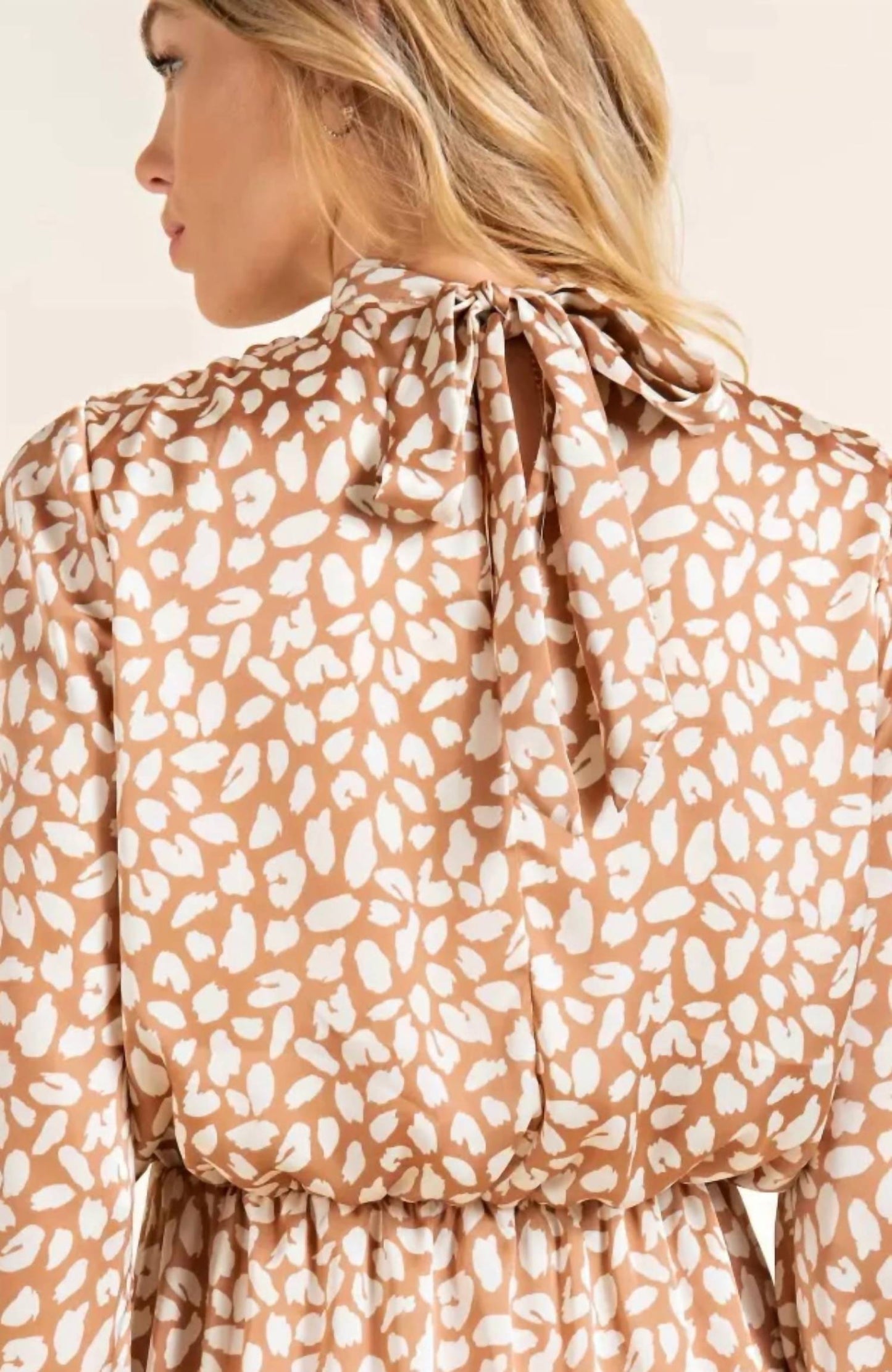 143 Story - Leopard Satin Mini Dress (plus Size)
