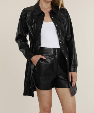 Dolce Cabo - High Waisted Faux Leather Shorts