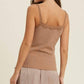 Wishlist - Ribbed Knit Sweetheart Cami