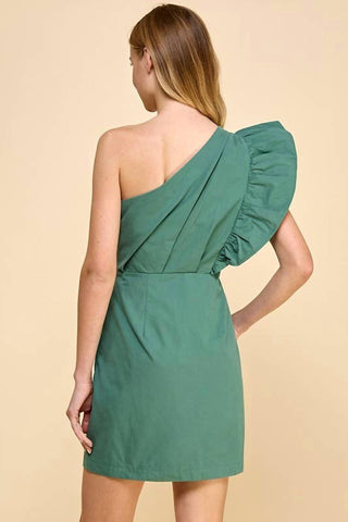 Tcec - RUFFLE SLEEVE MINI DRESS