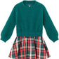 Andy & Evan - Girls Chenille Plaid Flannel Twofer Dress