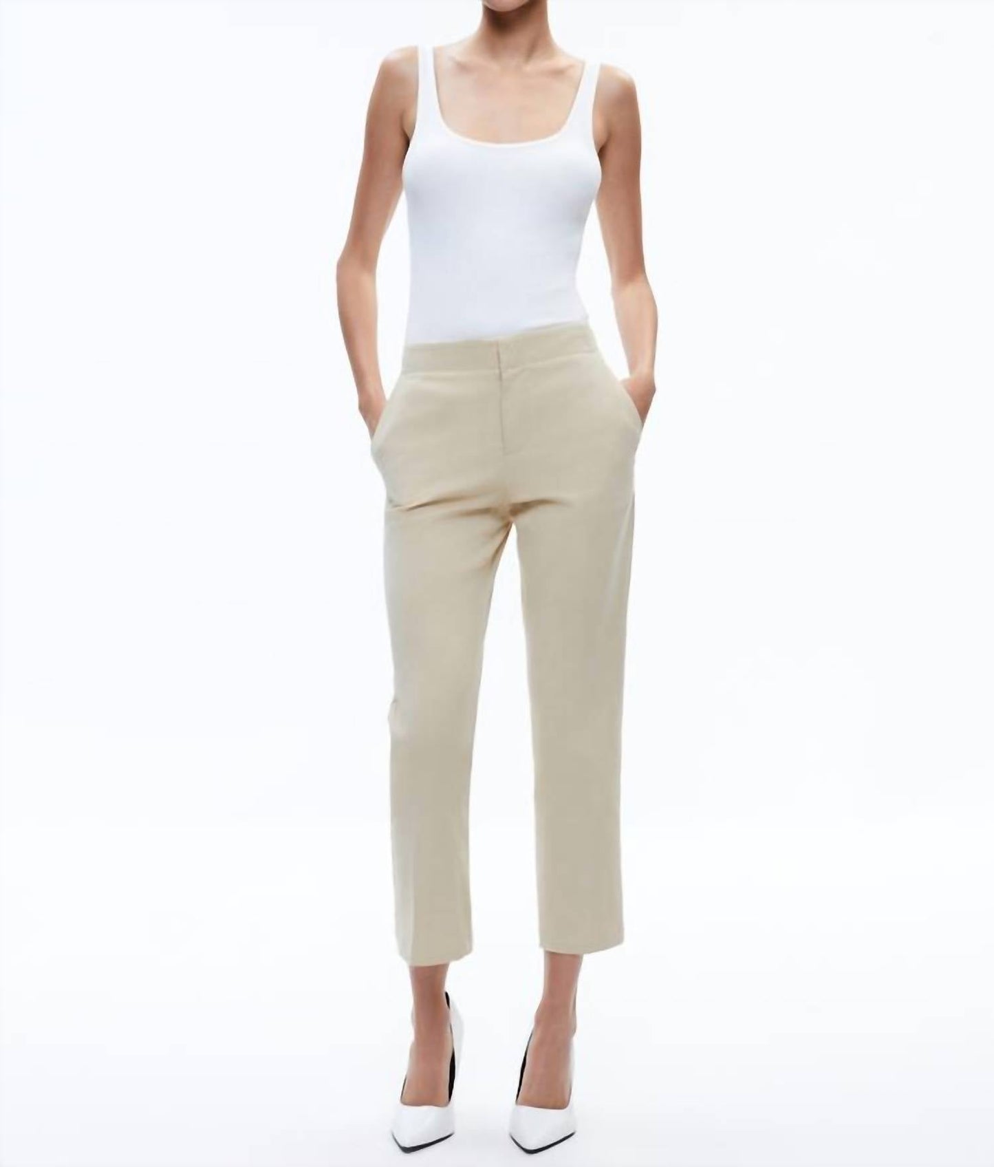 Alice + Olivia - Nicky Chino Waistband Slim Ankle Pants