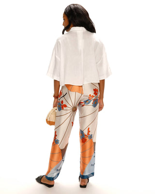 Paparazzi - Satin Scarf Print Pull-on Pant