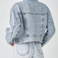 Risen - Full Size Button Down Cropped Denim Jacket