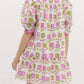 Entro - Puff Sleeve Geo Dress