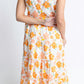 Karlie - Floral V Neck Sleeveless Tier Maxi Dress