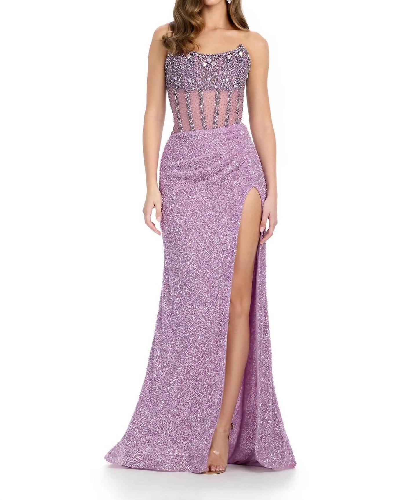 Ashleylauren - Dazzling Fully Hand Beaded Gown