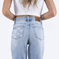 Judy Blue - The Justice Mid-Rise Americana Flag Cuffed Boyfriend Denim
