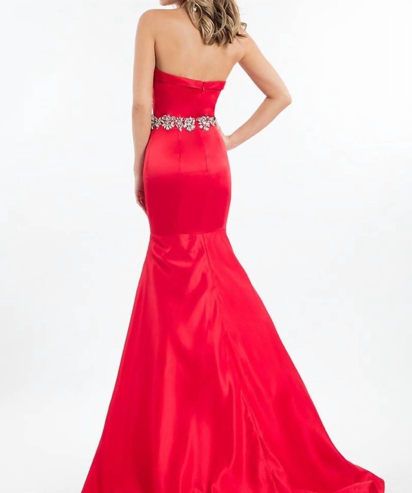 Rachel Allan - Strapless Matte Satin Mermaid Gown
