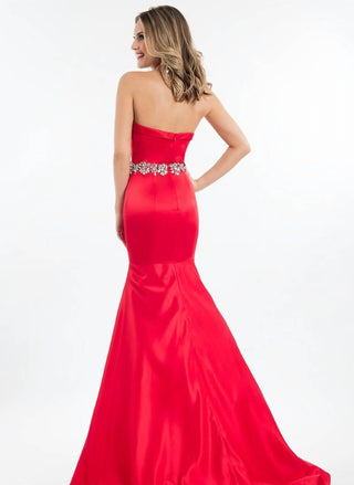 Rachel Allan - Strapless Matte Satin Mermaid Gown
