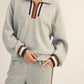 Aapparella - Zip Collar Pullover & Wide-leg Pants