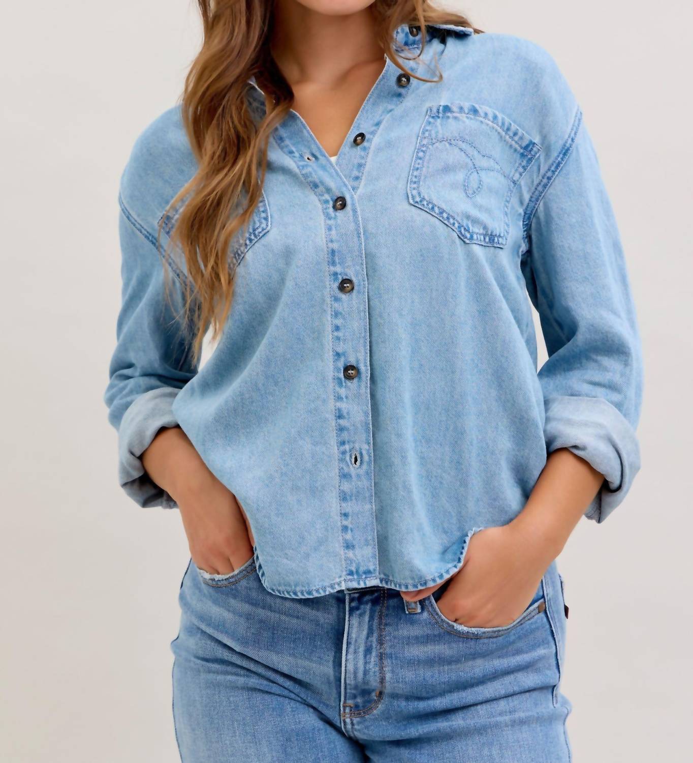 Judy Blue - Western Denim Shirt