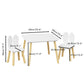 Rabbit Themed Table And 2 Chairs Set - White