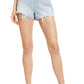 The Reeve' Frayed High Waist Denim Shorts