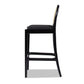 Arlin Upholstered Stool with Curved Back and Footrest - Set of 2