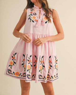 &Merci - Cloud Embroidered Mini Dress