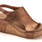 Corkys Footwear - The Carley Faux Leather Wedge Sandal