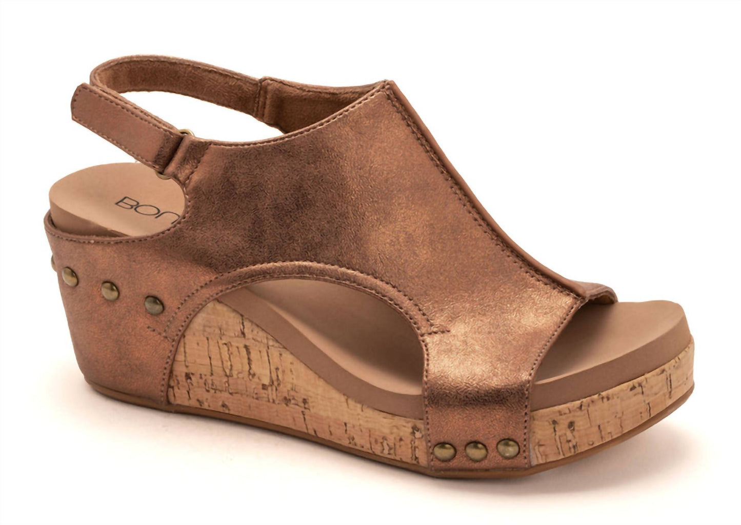 Corkys Footwear - The Carley Faux Leather Wedge Sandal
