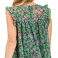 Umgee - Floral Flutter Sleeve Dress
