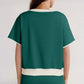 La Society - Colorblock Edge Drop Shoulder T-shirt And Skirt Set