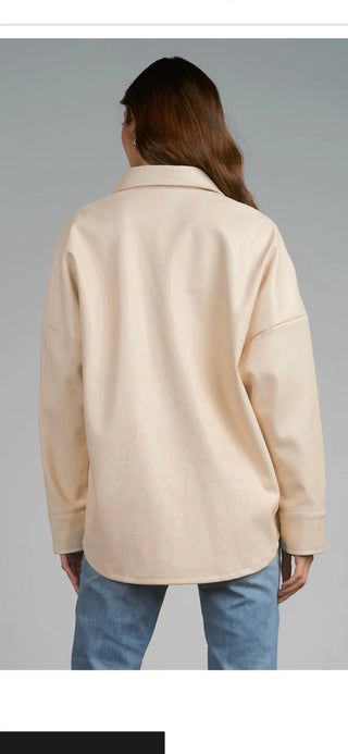 Elan - Frost faux leather Shacket