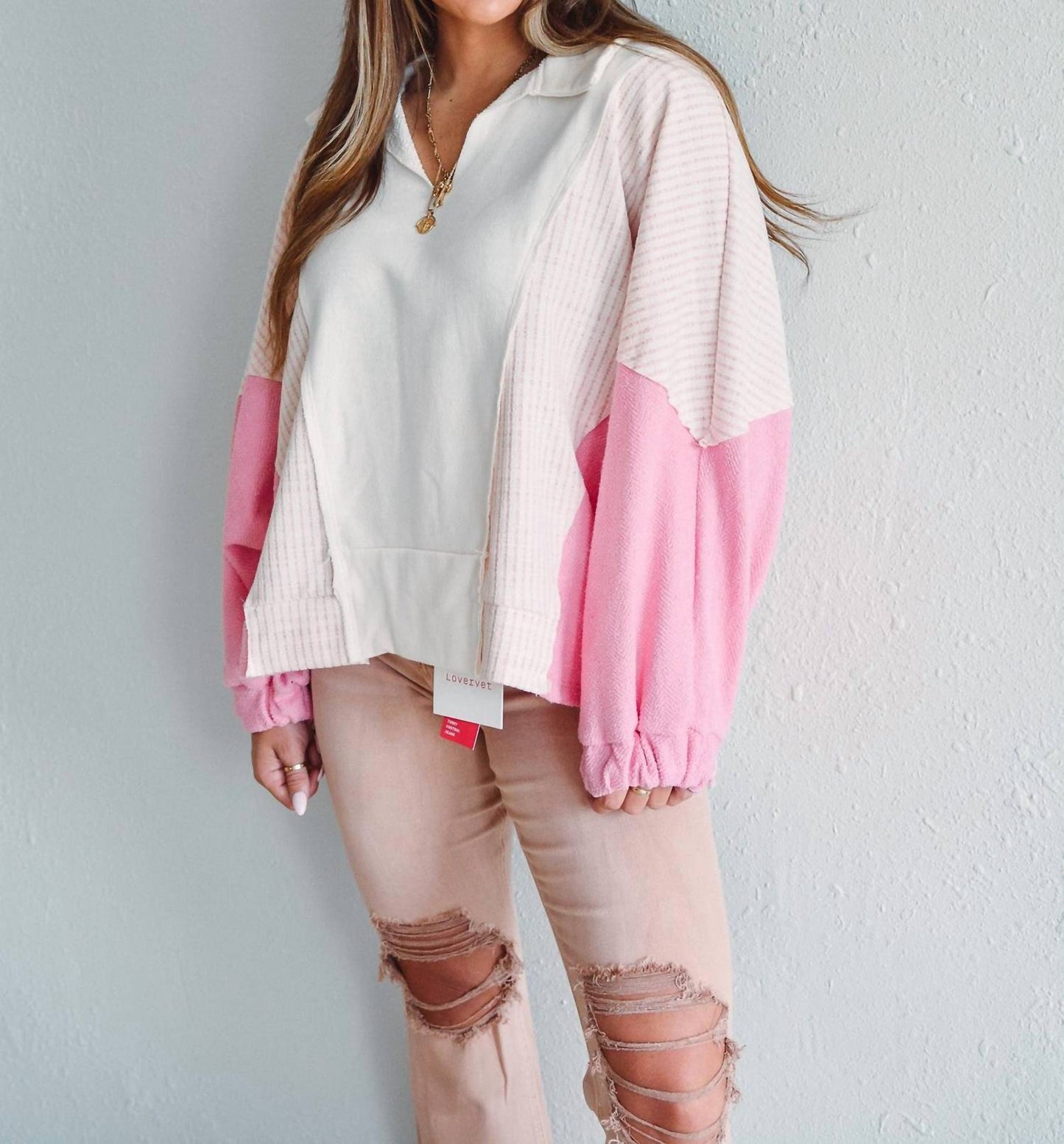 Bucketlist - Kenzie Collared V-neck Top